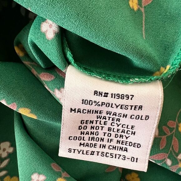 NWT! 19 Cooper Green Yellow Floral Ruffle Strap Tank Top XS - Picture 9 of 9